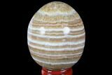 Polished, Banded Aragonite Egg - Morocco #98444-1